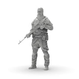 Maxbell 7Pcs 1/35 Scale Miniature Figures Unpainted for Hobby Friends Tabletop Games