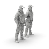 Maxbell 7Pcs 1/35 Scale Miniature Figures Unpainted for Hobby Friends Tabletop Games
