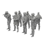 Maxbell 7Pcs 1/35 Scale Miniature Figures Unpainted for Hobby Friends Tabletop Games