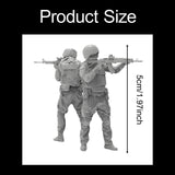 Maxbell 7Pcs 1/35 Scale Miniature Figures Unpainted for Hobby Friends Tabletop Games
