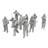 Maxbell 10 Pieces Soldier Models 1:35 Miniature People Figurines for Miniature Scene