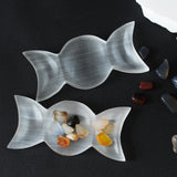 Maxbell Natural Selenite Crystal Bowl Simple Sturdy Gift for Men Women Charging Bowl