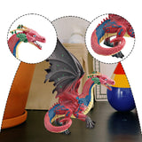 Maxbell Dragon Mythical Toy Model Figure Play Toy Figurine Action Figure for Ages 4+ red