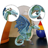 Maxbell Dragon Mythical Toy Model Figure Play Toy Figurine Action Figure for Ages 4+ blue