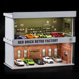 Maxbell 1/64 Parking Lot Scene Display Case with Light for Birthday Gift Collections