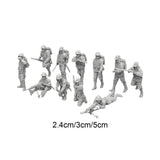 Maxbell 11Pcs Miniature Figures Unpainted Resin Mini Models for Hobby Family Friends 2.4cm