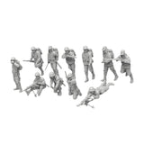 Maxbell 11Pcs Miniature Figures Unpainted Resin Mini Models for Hobby Family Friends 3cm