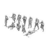 Maxbell 11Pcs Miniature Figures Unpainted Resin Mini Models for Hobby Family Friends 3cm