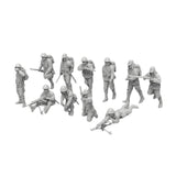 Maxbell 11Pcs Miniature Figures Unpainted Resin Mini Models for Hobby Family Friends 3cm