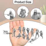 Maxbell 11Pcs Miniature Figures Unpainted Resin Mini Models for Hobby Family Friends 3cm