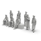 Maxbell 8x Soldier Figure Models Resin Miniature Figurines for Games Miniature Scene 3cm