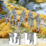 Maxbell 8x Soldier Figure Models Resin Miniature Figurines for Games Miniature Scene 5cm