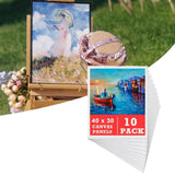 Maxbell 10 Pieces Painting Canvas Art Canvases Board for Crafting Watercolor Tempera