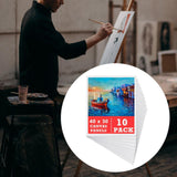 Maxbell 10 Pieces Painting Canvas Art Canvases Board for Crafting Watercolor Tempera