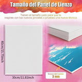 Maxbell 10 Pieces Painting Canvas Art Canvases Board for Crafting Watercolor Tempera