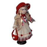Maxbell Collectible Victorian Porcelain Doll Beautiful Clothes Girl Standing Figures