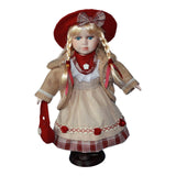 Maxbell Collectible Victorian Porcelain Doll Beautiful Clothes Girl Standing Figures