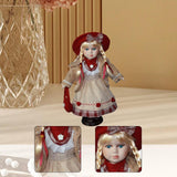 Maxbell Collectible Victorian Porcelain Doll Beautiful Clothes Girl Standing Figures