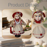 Maxbell Collectible Victorian Porcelain Doll Beautiful Clothes Girl Standing Figures
