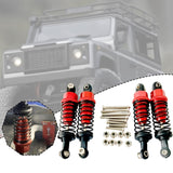 Maxbell 4x Hydraulic Shock Absorbers for RC Car Spare Parts Dampers Set for MN82 C14 Red