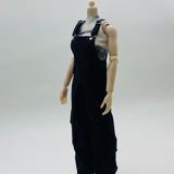 Maxbell 1/6 Scale Bib Overalls Mini Long Pants with Pocket for 12in Figures Dress up black