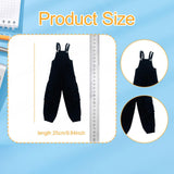 Maxbell 1/6 Scale Bib Overalls Mini Long Pants with Pocket for 12in Figures Dress up black