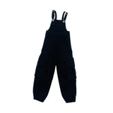 Maxbell 1/6 Scale Bib Overalls Mini Long Pants with Pocket for 12in Figures Dress up black