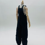 Maxbell 1/6 Scale Bib Overalls Mini Long Pants with Pocket for 12in Figures Dress up black