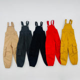 Maxbell 1/6 Scale Bib Overalls Mini Long Pants with Pocket for 12in Figures Dress up black