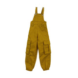 Maxbell 1/6 Scale Bib Overalls Mini Long Pants with Pocket for 12in Figures Dress up yellow
