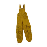 Maxbell 1/6 Scale Bib Overalls Mini Long Pants with Pocket for 12in Figures Dress up yellow