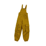 Maxbell 1/6 Scale Bib Overalls Mini Long Pants with Pocket for 12in Figures Dress up yellow