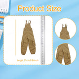 Maxbell 1/6 Scale Bib Overalls Mini Long Pants with Pocket for 12in Figures Dress up Khaki