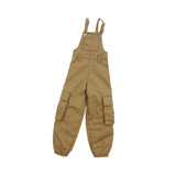 Maxbell 1/6 Scale Bib Overalls Mini Long Pants with Pocket for 12in Figures Dress up Khaki