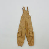 Maxbell 1/6 Scale Bib Overalls Mini Long Pants with Pocket for 12in Figures Dress up Khaki