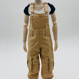 Maxbell 1/6 Scale Bib Overalls Mini Long Pants with Pocket for 12in Figures Dress up Khaki