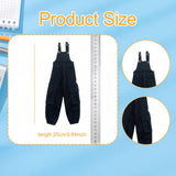 Maxbell 1/6 Scale Bib Overalls Mini Long Pants with Pocket for 12in Figures Dress up gray