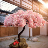 Maxbell Tree Model Cherry Blossom Tree Miniature Tree Decor for Building Model Train