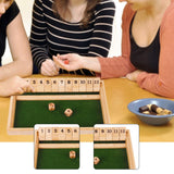 Maxbell Shut The Box Dice Game 12 Numbers for Kids Adults for Bar Gift Entertainment