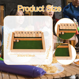 Maxbell Shut The Box Dice Game Travel 9 Numbers Single Player for Party Supplies Bar Wood Color