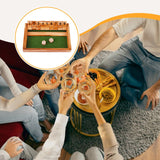 Maxbell Shut The Box Dice Game Travel 9 Numbers Single Player for Party Supplies Bar Wood Brown