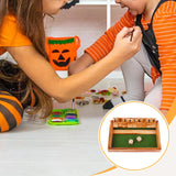 Maxbell Shut The Box Dice Game Travel 9 Numbers Single Player for Party Supplies Bar Wood Brown