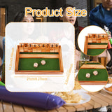 Maxbell Shut The Box Dice Game Travel 9 Numbers Single Player for Party Supplies Bar Wood Brown