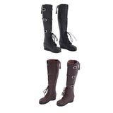 Maxbell 1/6 Scale Female Figure Shoes Handmade Boots for 12 inch Figures Accessories Black