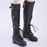 Maxbell 1/6 Scale Female Figure Shoes Handmade Boots for 12 inch Figures Accessories Black