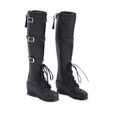 Maxbell 1/6 Scale Female Figure Shoes Handmade Boots for 12 inch Figures Accessories Black