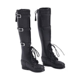 Maxbell 1/6 Scale Female Figure Shoes Handmade Boots for 12 inch Figures Accessories Black