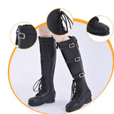 Maxbell 1/6 Scale Female Figure Shoes Handmade Boots for 12 inch Figures Accessories Black