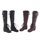 Maxbell 1/6 Scale Female Figure Shoes Handmade Boots for 12 inch Figures Accessories Black