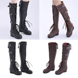 Maxbell 1/6 Scale Female Figure Shoes Handmade Boots for 12 inch Figures Accessories Black
